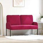 vidaXL Canapés avec coussin Bordeaux 115 x 56 x 80 cm Contreplaqué