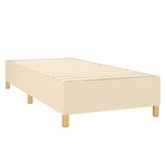 vidaXL Sommier à lattes de lit et matelas et LED Crème 100x200cm Tissu