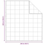 vidaXL Couettes & Duvets Blanc 240 x 260 cm Bas