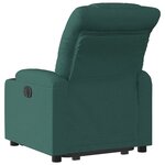 vidaXL Fauteuil inclinable électrique vert foncé tissu