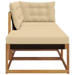 vidaXL Unités de sofa sectionnel d'extérieur 3 Pièce Naturel