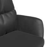 vidaXL Chaise de relaxation Noir Similicuir