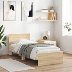 vidaXL Cadre de lit sans matelas avec tête de lit 75x190 cm