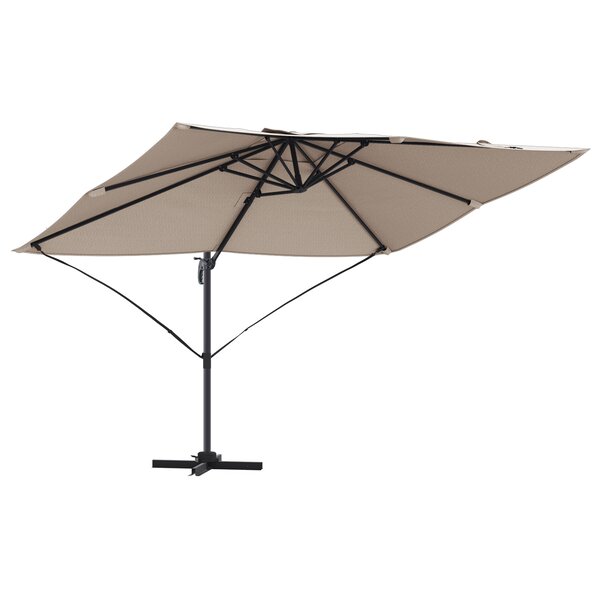 vidaXL Parasol Cantilever Roma en taupe  352x251x260 cm en aluminium