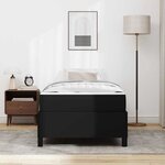 vidaXL Cadre de lit avec matelas Noir 100 x 200 cm Faux cuir