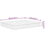 vidaXL Matelas à ressorts ensachés dureté moyenne 160x200 cm