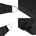 vidaXL Voile d'ombrage 160 g/m² Noir 2 5x3 5 m PEHD
