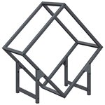 vidaXL Portant de bois chauffage anthracite 50x25x50 cm