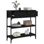 vidaXL Table console noir 72 5x25x75 cm bois d'ingénierie