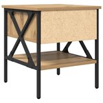 vidaXL Table de chevet en chêne 40x42x45 cm en bois d'ingénierie