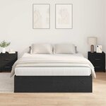vidaXL Cadre de lit Chêne noir 190 x 135 x 31 5 cm Bois d'ingénierie