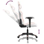 vidaXL Chaise de jeu Blanc et rose Similicuir