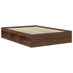 vidaXL Cadre de lit sans matelas chêne marron 140x200 cm