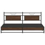 vidaXL Cadre de lit en métal sans matelas chêne marron 193x203 cm