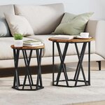 vidaXL Table basse 2 Pièces Bois ancien 50 x 50 x 50 cm