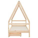 vidaXL Cadre de lit enfant avec tiroirs 90x200 cm bois de pin massif