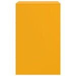 vidaXL Table de chevet jaune moutarde 34 5x39x62 cm acier