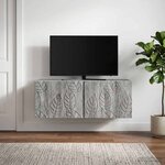 vidaXL Meuble TV mural 59 5 x 31 cm Sonoma gris Bois d'ingénierie