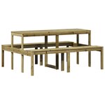 vidaXL Table de pique-nique 160x134x75 cm bois de pin imprégné