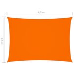 vidaXL Voile de parasol Tissu Oxford rectangulaire 2 5x4 5 m Orange