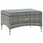vidaXL Salon de jardin 16 Pièces avec coussins Résine tressée Gris
