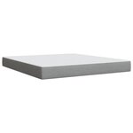 vidaXL Sommier à lattes de lit avec matelas Gris clair 180x200cm Tissu
