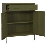 vidaXL Armoire de rangement Vert olive 80x35x101 5 cm Acier