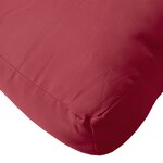 vidaXL Coussins de palette lot de 3 rouge bordeaux tissu