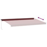 vidaXL Auvent manuel rétractable bordeaux 600x350 cm