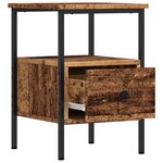 vidaXL Table de chevet vieux bois 34x36x50 cm bois d’ingénierie