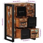 vidaXL Buffet 50x35x70 cm bois massif de récupération