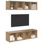 vidaXL Ensemble meuble TV 4 Pièces Chêne artisanal 37 x 37 x 72 cm