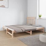 vidaXL Lit coulissant sans matelas 2x(90x190) cm