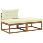vidaXL Unité de canapé sectionnel avec coussin 2 Pièce Naturel