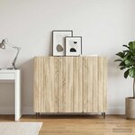 vidaXL Buffet Chêne Sonoma 89 x 34 5 x 82 cm Bois d'ingénierie