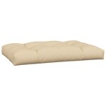 vidaXL Coussins de palette lot de 2 beige tissu