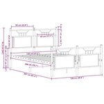 vidaXL Cadre de lit sans matelas chêne fumé 120x200 cm bois ingénierie