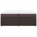 vidaXL Sommier à lattes de lit avec matelas Marron foncé 200x200 cm