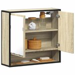 vidaXL Armoire de salle de bain avec miroir Chêne Sonoma 65 x 20 x 60 cm Bois d'ingénierie