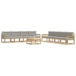 vidaXL Ensemble de canapés d'extérieur 9 pc Blanc et gris clair