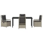 vidaXL Ensemble de salle à manger pour jardin 5 Pièces Gris clair