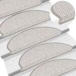 vidaXL Tapis d'escalier autocollants aspect sisal 15 Pièces 65x21x4 cm