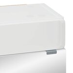 vidaXL Amoire de salle de bain avec miroir TULUM Blanc brillant