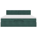 VidaXL Cadre de lit ottoman avec matelas vert foncé 160x200 cm velours
