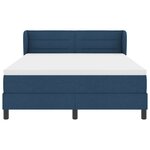 Lit tapissier vidaXL avec matelas bleu 140x190 cm en tissu