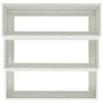 vidaXL Cache-pot de jardin Blanc 90 x 90 x 35 cm Acier