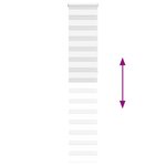 vidaXL Store zèbre blanc 40x230 cm largeur du tissu 35 9 cm polyester