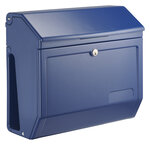 Boîte aux lettres LUNA avec porte -journaux intégré - coloris bleu - Decayeux