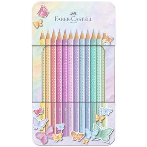 Crayon de couleur sparkle pastel étui de 12 faber-castell