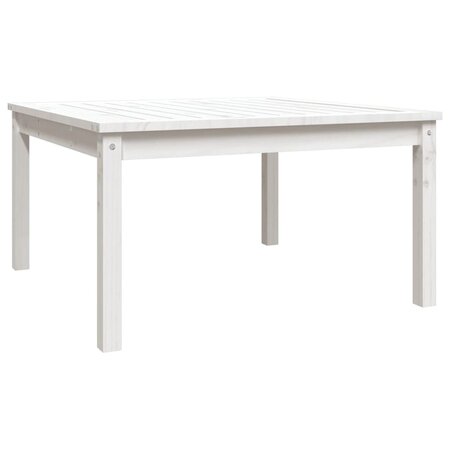 vidaXL Table de jardin blanc 82 5x82 5x45 cm bois massif de pin